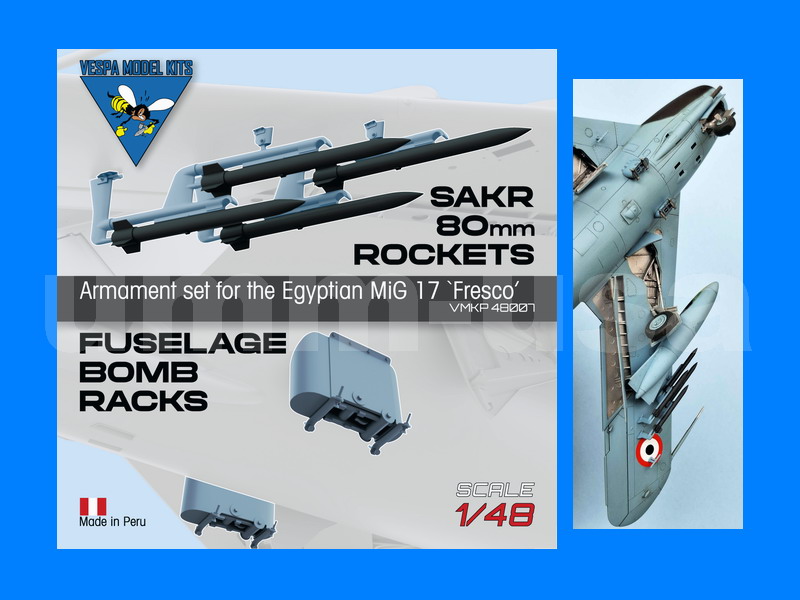 VMKP48007 SAKR 80 mm Rocket Armament Upgrade Set 1/48